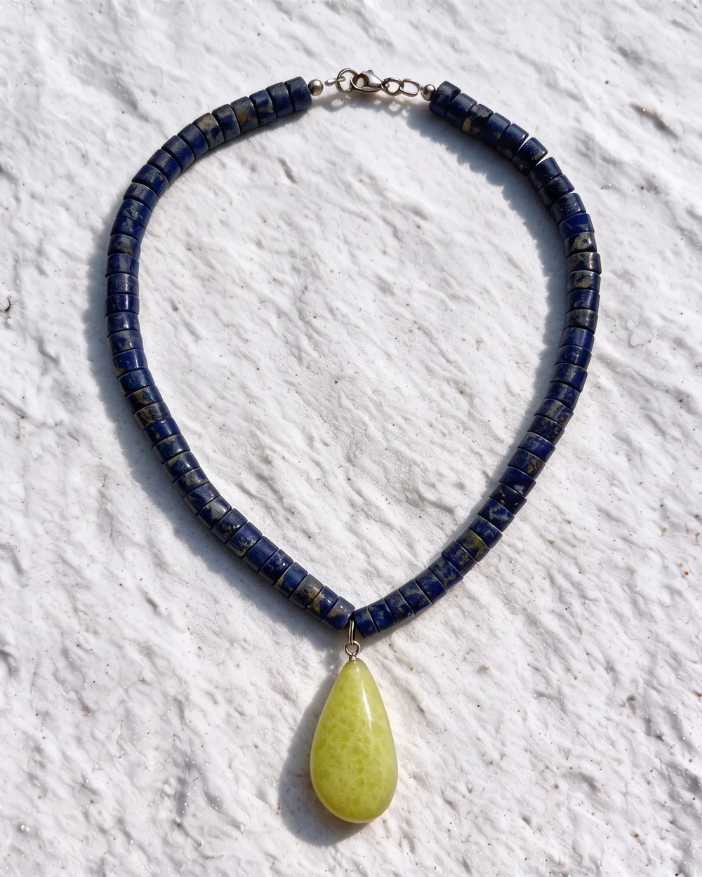 Soulsis necklace: Lapis lazuli + green opal